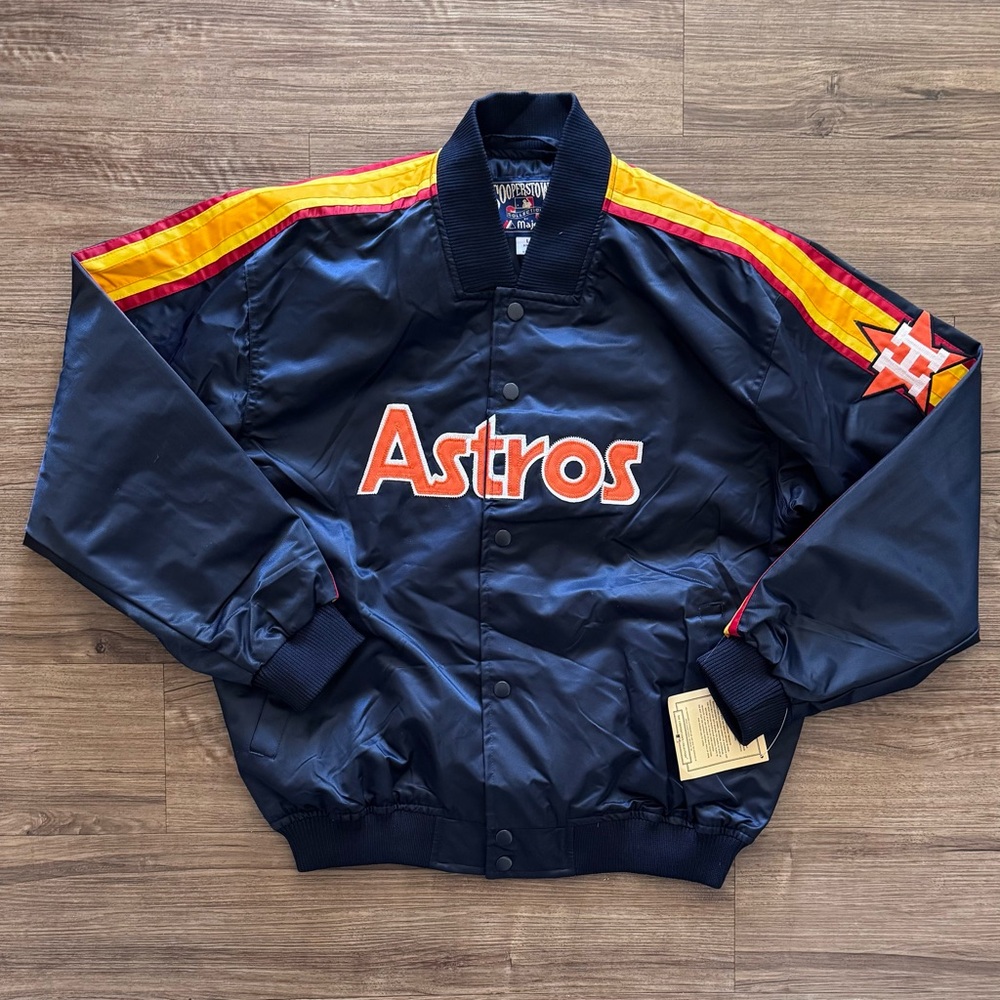 NWT Majestic Houston Astros Retro Bomber Jacket